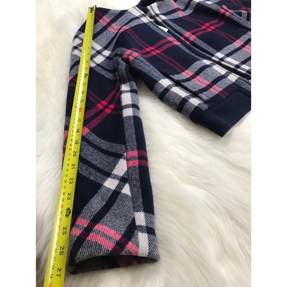 J. Crew Plaid Wool Bomber Navy - Picture 4 of 8